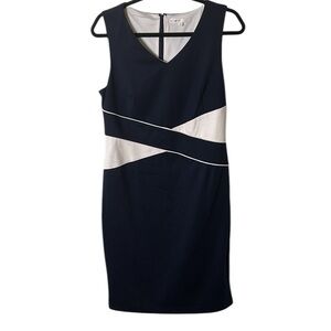 Cleo bandage dress sz  10,fitted,flattering,criss cross,colorblock,event,career